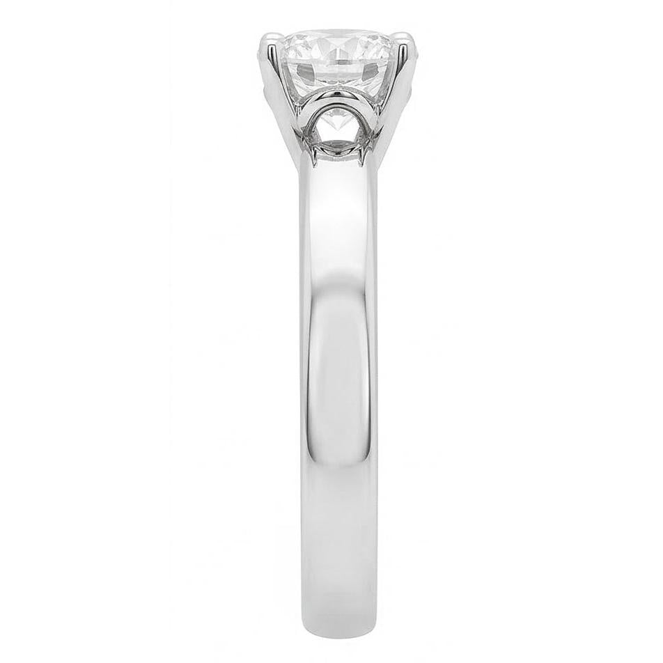 Genuine Natural Earth Mined Diamond Women Solitaire Engagement Ring 1.01 Ct. White Gold