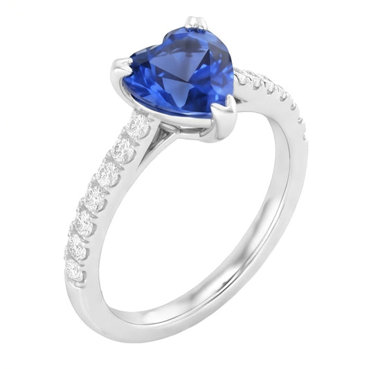 Genuine Sapphire Engagement Ring