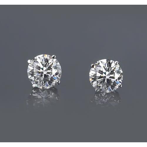 Genuine 1.50 Carats Solitaire Stud Earring