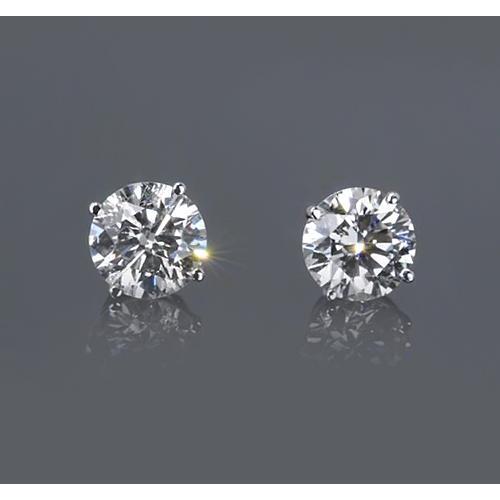 Genuine 1.50 Carats Solitaire Stud Earring