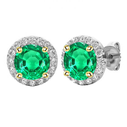 Sparkling Gemstone Earring – Colombian Emerald 2 ct |