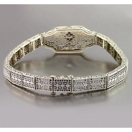 Genuine Diamond Bracelet 0.30 Carats White Gold 14K Jewelry New