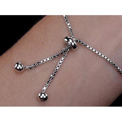 Genuine Diamond Chain Bracelet 4.20 Carats Infinity Symbol Women Jewelry 14K
