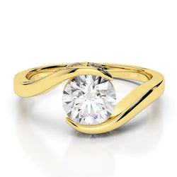 Genuine Natural Earth Mined Diamond Engagement Ring 2.40 Carats Yellow Gold Jewelry