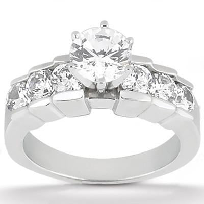 Genuine Diamond Engagement Ring 3.06 Ct. Engagement Set Gold