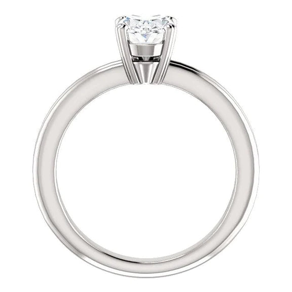 Genuine Diamond Solitaire Engagement Ring 2 Carats Split Shank