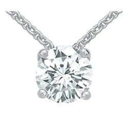 Genuine Natural Earth Mined Diamond Solitaire Necklace