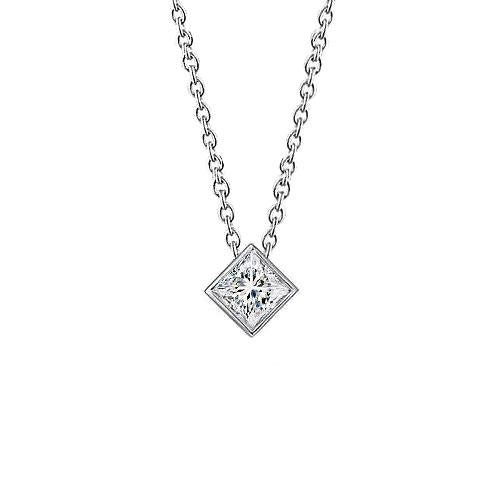 Genuine Diamond Solitaire Pendant 0.75 Ct. F Vs1 Diamond New