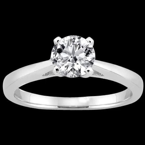 Genuine Diamond Solitaire Ring Cathedral Setting 1.50 Carats 14K