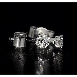 Genuine Diamond Stud Earring Crown Setting