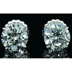 Genuine Diamond Stud Earrings 1.60 Carats