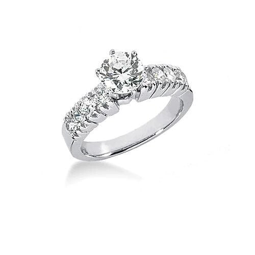 Genuine Diamonds Engagement Ring Set Real Genuine 3.50 Cts.