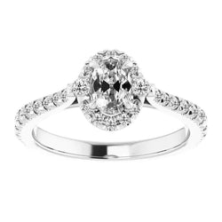 Genuine Halo Round & Oval Old Miner Diamond Engagement Ring 5 Carats