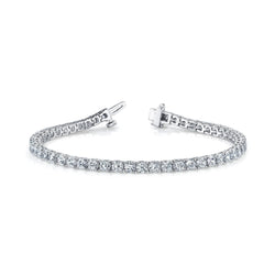 Genuine Round Cut 7.50 Carats Diamonds Tennis Bracelet WG 14K New