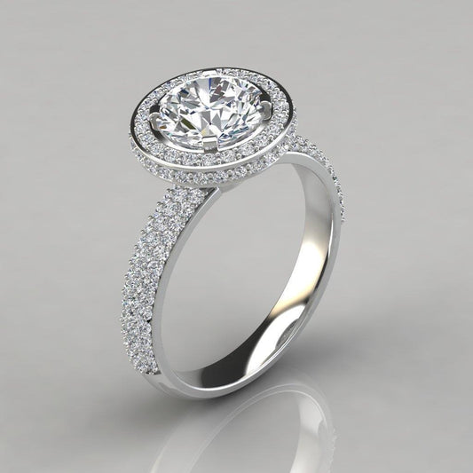 Genuine Round Diamond Engagement Ring 2.3 Carats