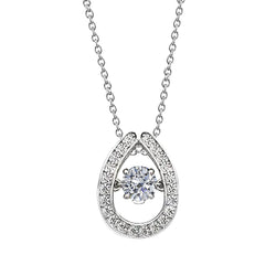 Genuine Round Diamond Pendant Necklace 2 Ct Solid White Gold 14K Jewelry