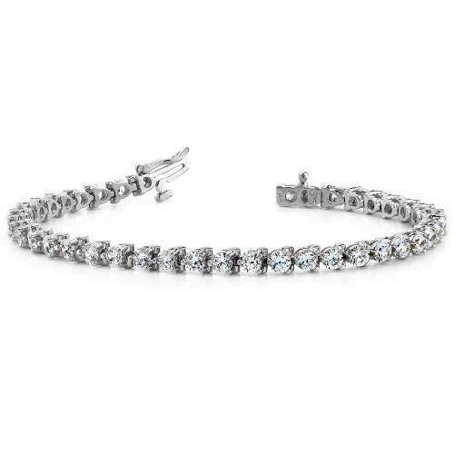 Genuine Round Diamond Tennis Bracelet White Gold Fine Jewelry 8 Ct.