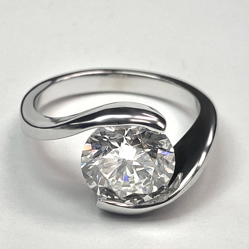 Genuine Diamond Solitaire Ring For Women