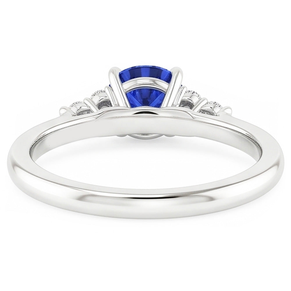 Gold 5ct Natural Earth Mined Diamond ( Not Lab Grown ) Sapphire Ring