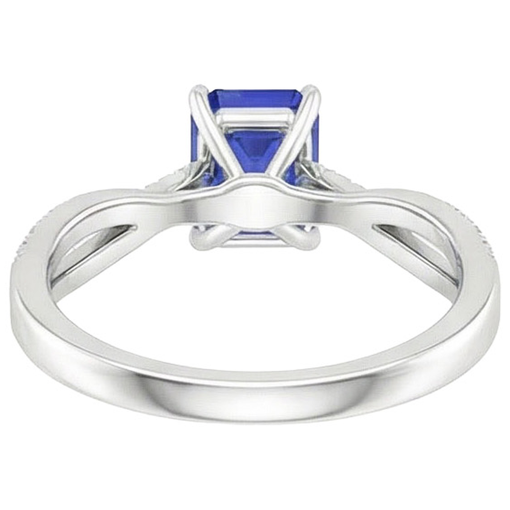 natural emerald sapphire 4ct ring close up detail
