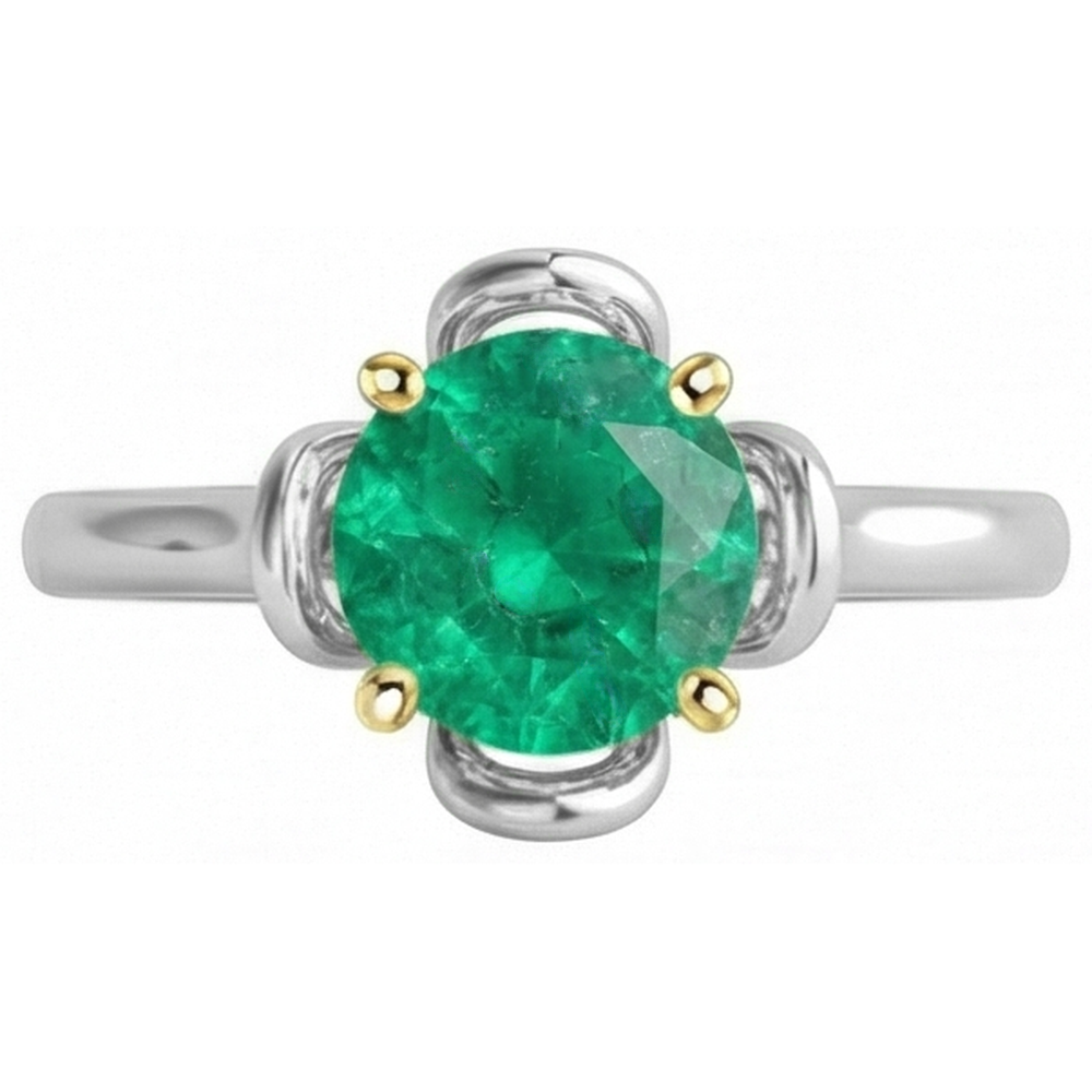 Authentic Emerald Gemstone Ring – front view