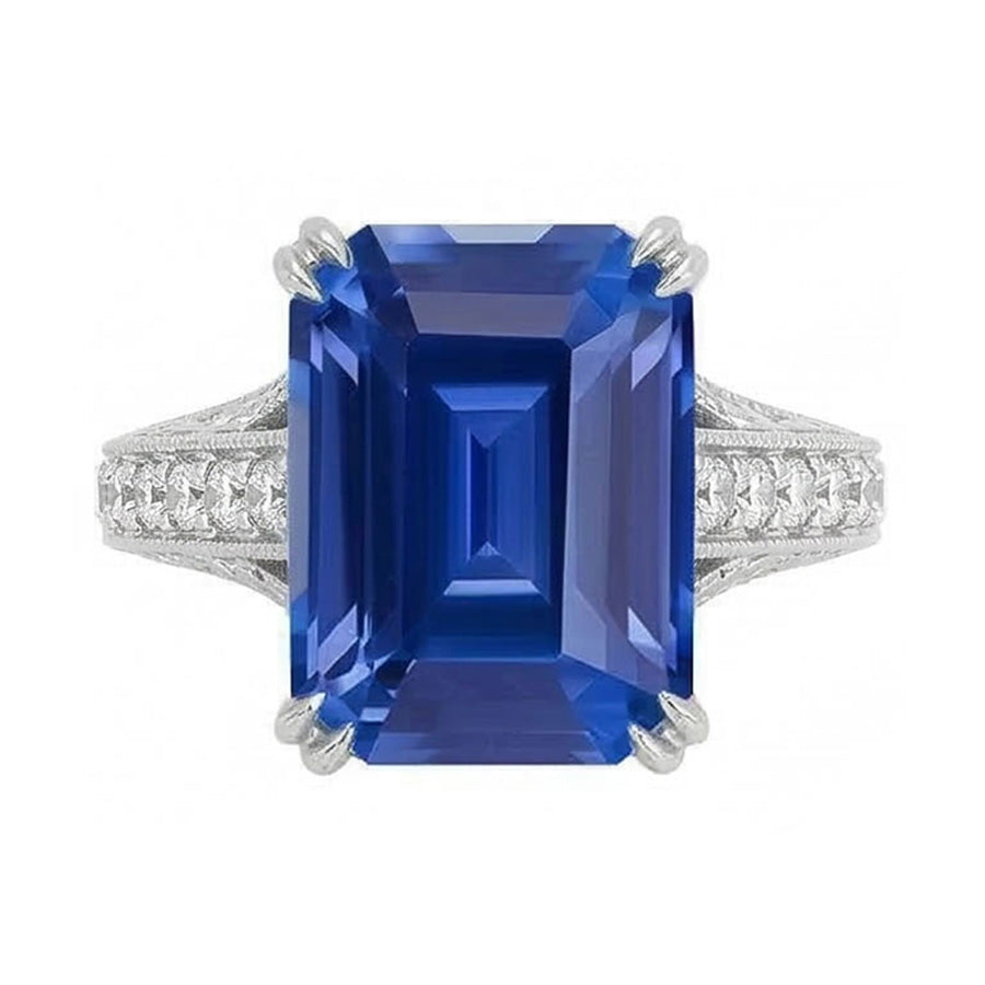 natural emerald sapphire 5ct ring side angle
