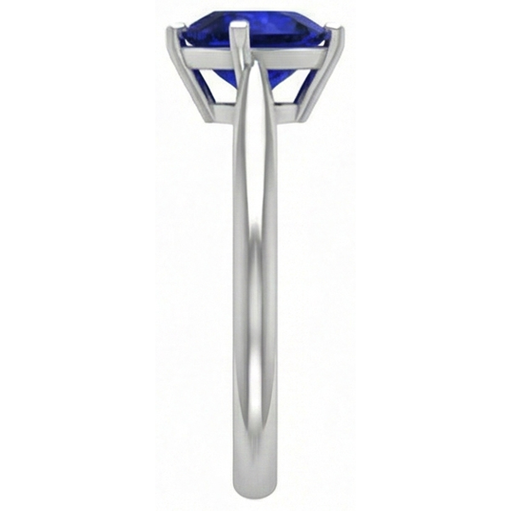 natural heart sapphire 2ct ring top view