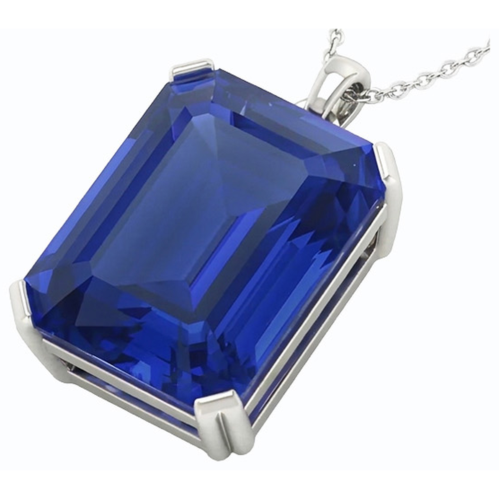 natural emerald sapphire 5.50ct pendant side angle