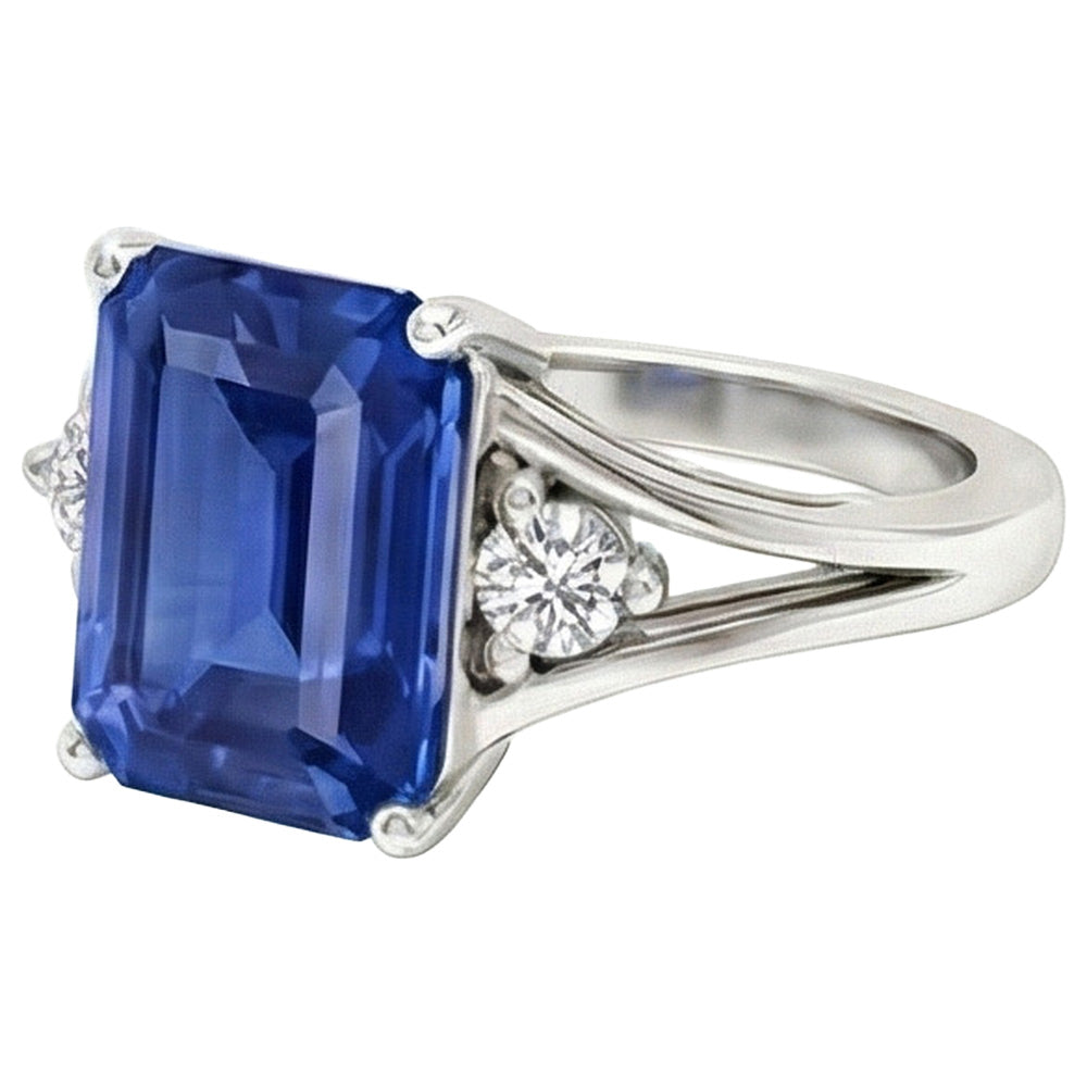 natural emerald sapphire 2.50ct ring close up detail