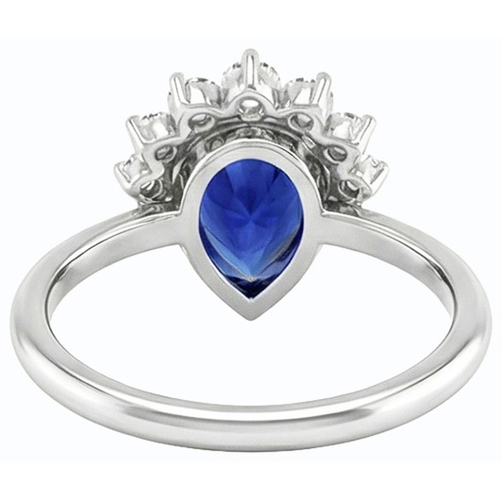 natural round sapphire 3.50ct watch top view