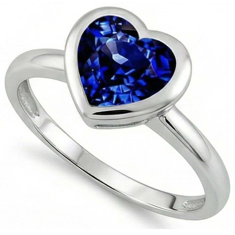 natural heart sapphire 3ct watch top view