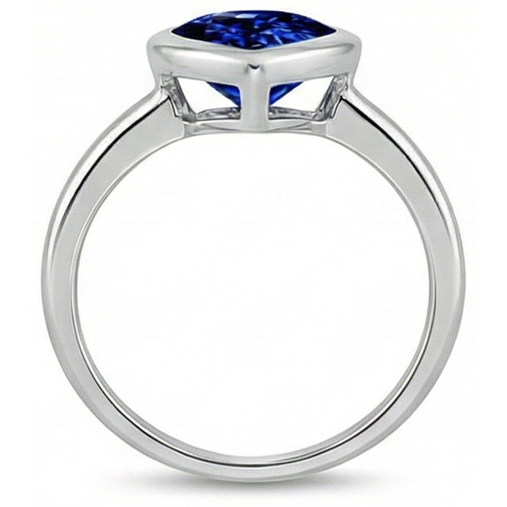 natural heart sapphire 3ct watch on white background