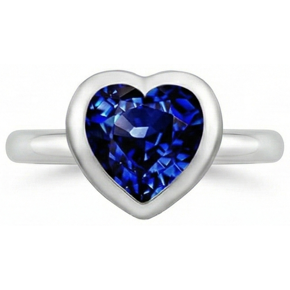 natural heart sapphire 3ct watch close up detail