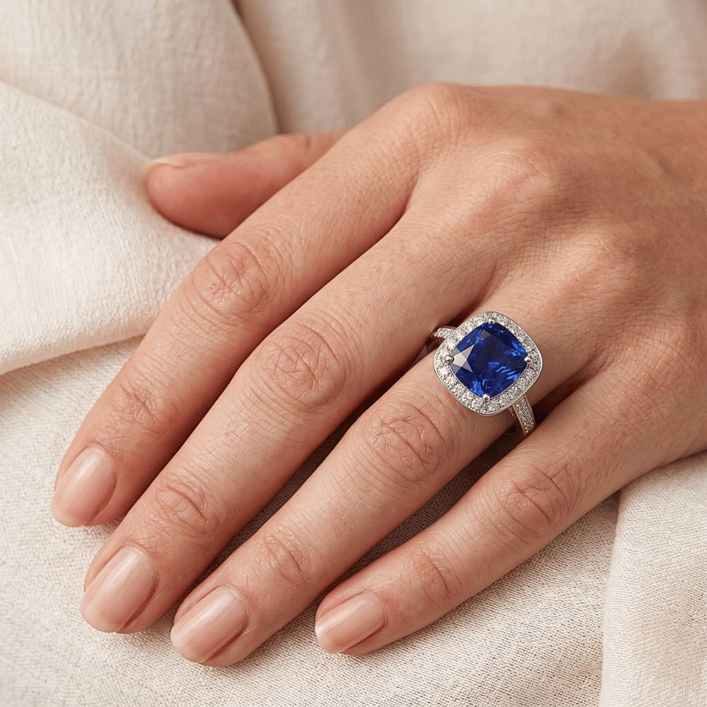 Gold Women's Sapphire Engagement Ring