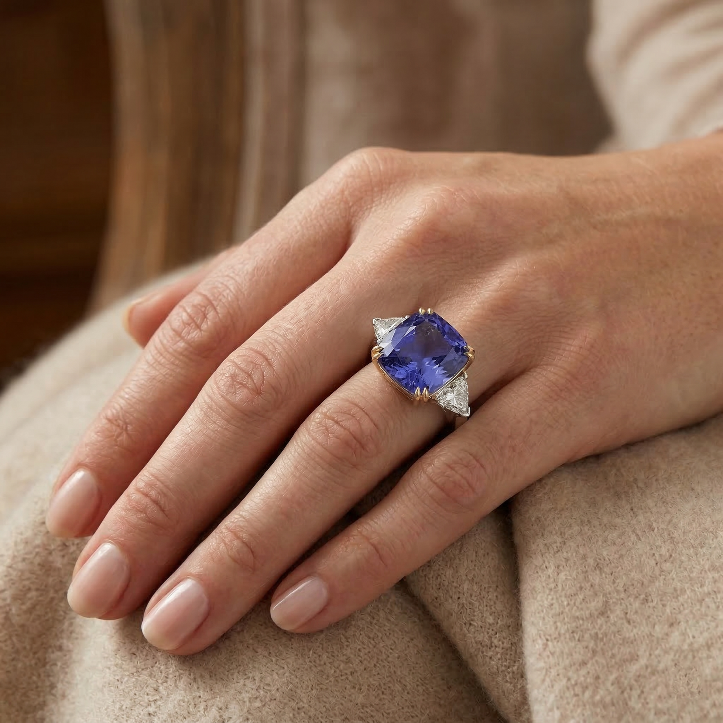 Gold 10 Carat Genuine Sapphire Ring