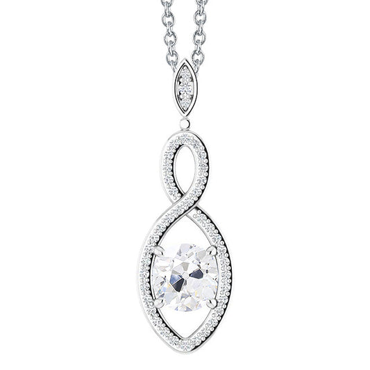 Natural Fine Diamond Pendant Necklace – main view