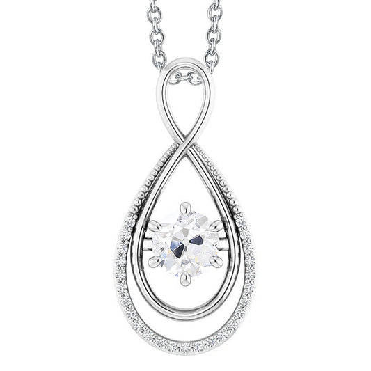 Pendant 14K White Gold with Fine Diamond – main view