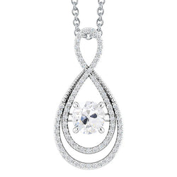 Custom 3-ct Brilliant Diamond Pendant Necklace