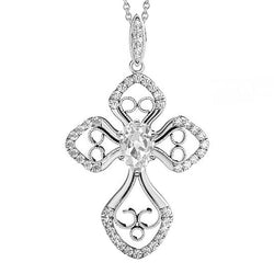 2.50 ct Fine Diamond Drop Pendant in 14K White Gold