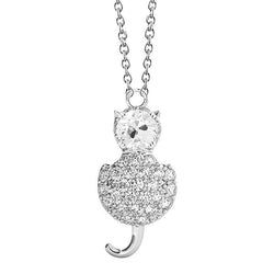 1 ct Fine Diamond Drop Pendant in 14 Karat White Gold