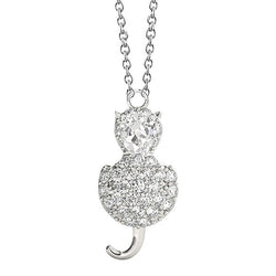 14 Karat White Gold Pendant with Fine Diamond – 1 ct