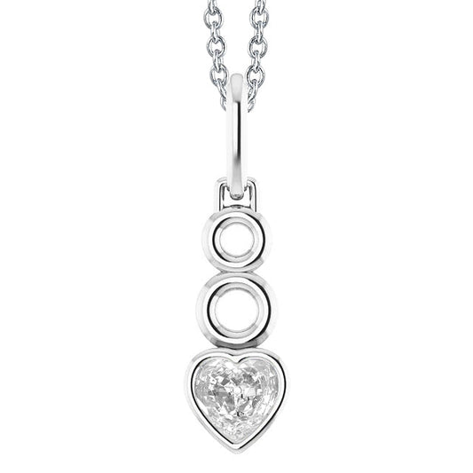 Heart Cut Fine Diamond ring in 14K White Gold – main view