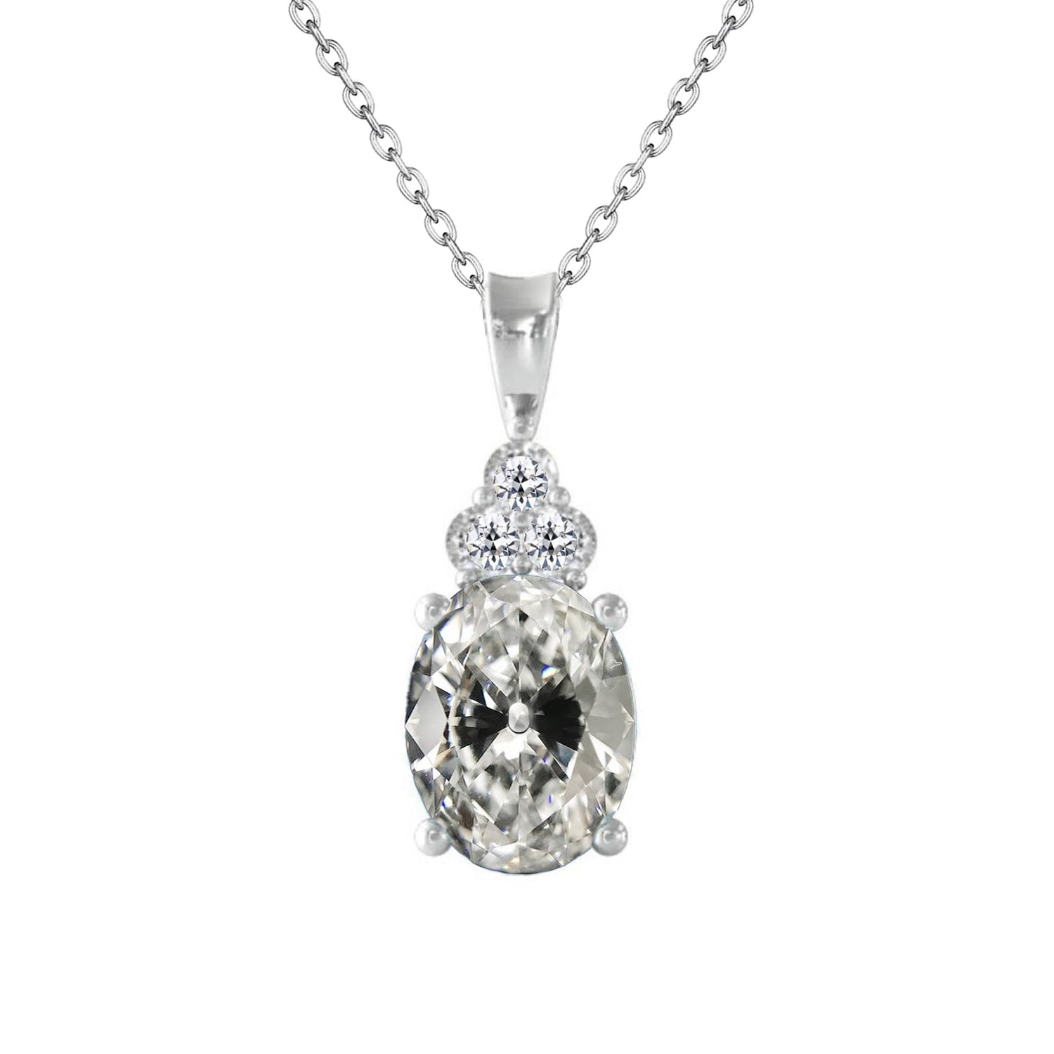 Drop Pendant 14K White Gold with Diamond – main view