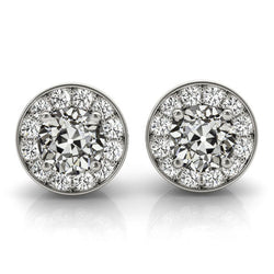 Luxury Antique Cushion Diamond Drop Earrings – 6.25 ct 14K White