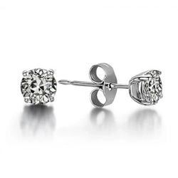 14K White Gold Drop Earrings with Fine Diamond – 1 ct