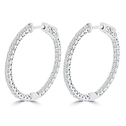 Gold Hoop Earrings For Women Real Diamonds