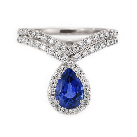 Brilliant Blue Sapphire Gemstone Ring 3.50 ct – main view