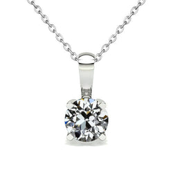 Genuine Brilliant Diamond Pendant 1.50 ct – 14K White Gold