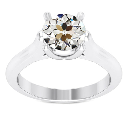 Single Stone Ring 14K White Gold with Brilliant Diamond – main view