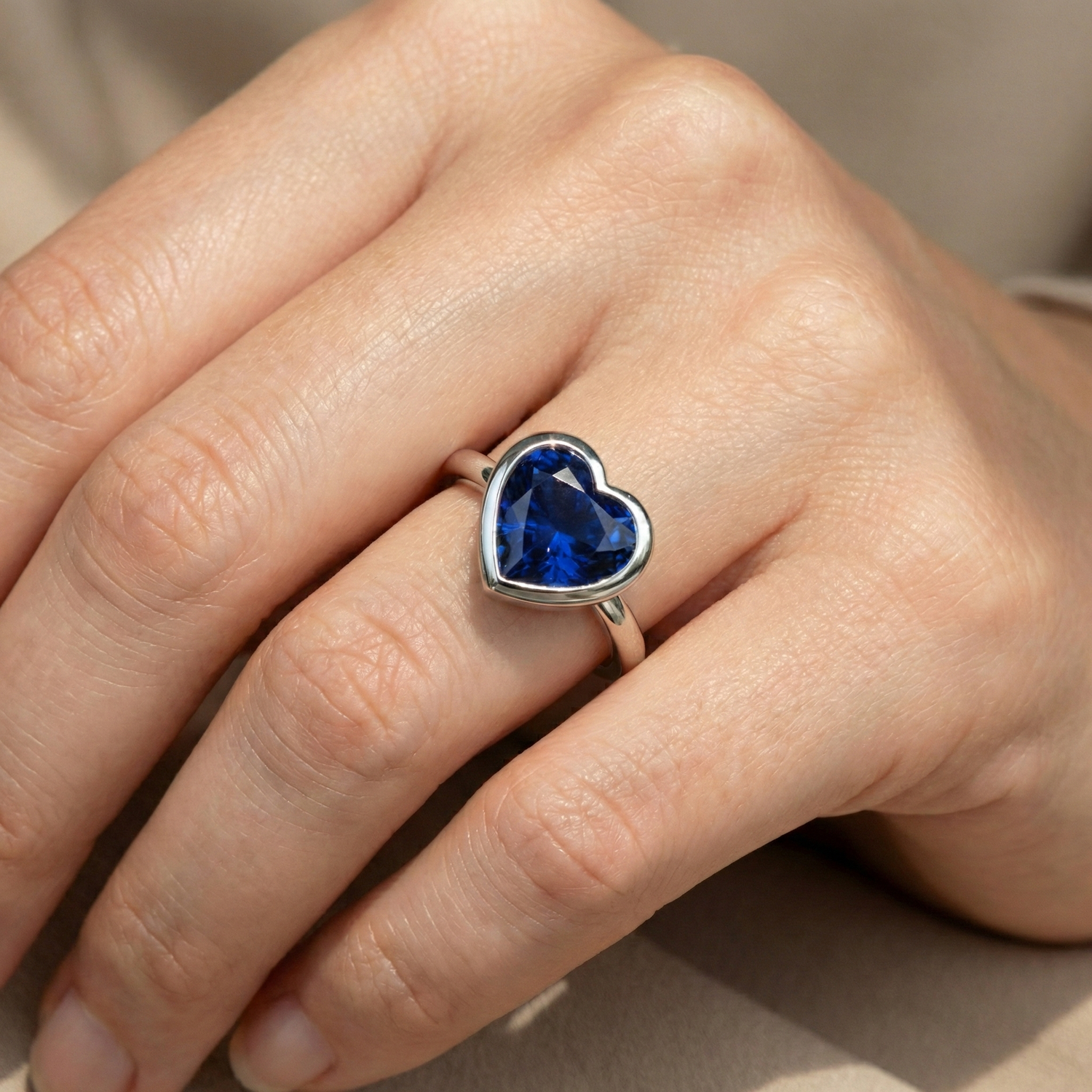 natural heart sapphire 3ct watch with diamond accents